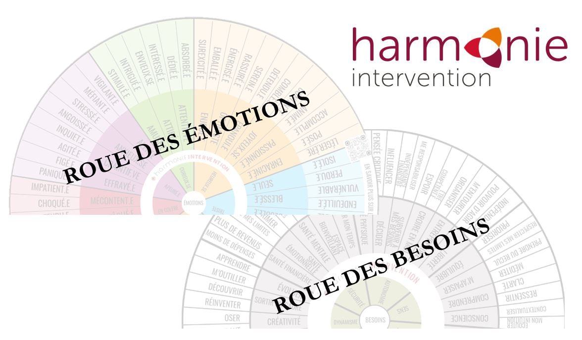 Roues des émotions et des besoins (achat par tranche de 10 roues)